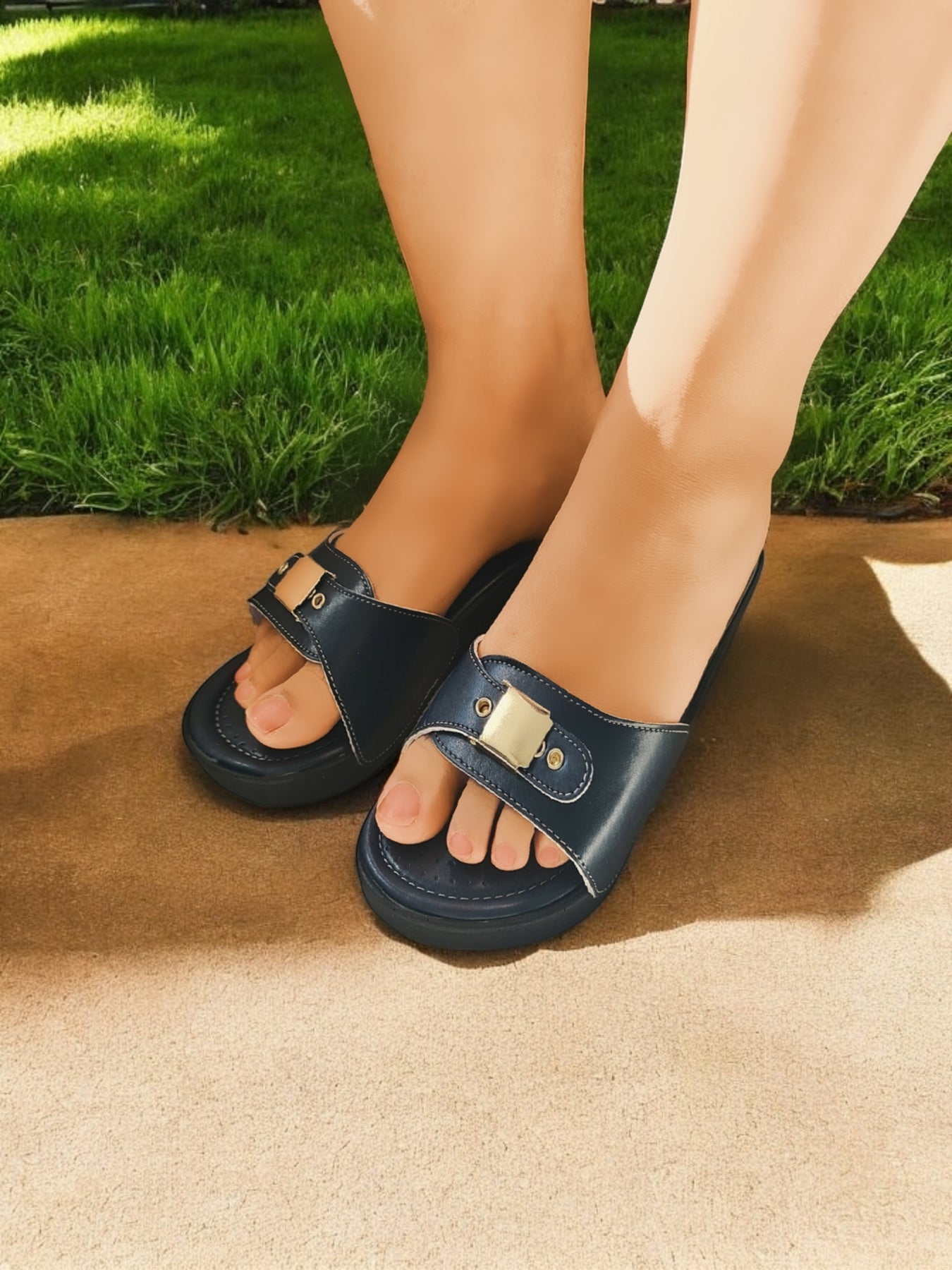 New Leather Look Sandals